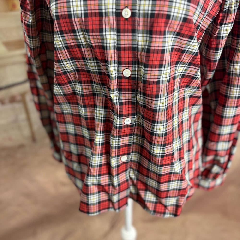 NEW Alex Mill Red and White Long Sleeve Button Down Shirt - Picture 4 of 10